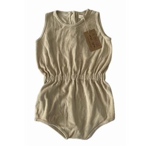 The Simple Folk The Vintage Romper in Ecru Color